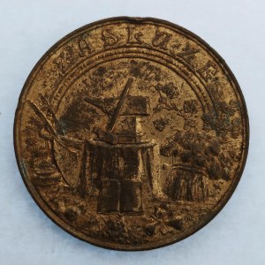 Rakousko - Uhersko / AE medaile 1902 - Hospodářská, průmyslová a národopisná výstava ve Vyškově. Opis ZÁSLUZE, 44 mm ...
