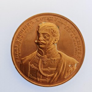 Rakousko - Uhersko / AE medaile F. V. Schlik (1789 - 1862), polní maršál, Praha 1789, Don.3854,
