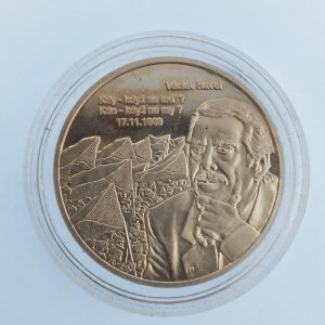 Česká republika / AR medaile Historické momenty Václav Havel, 35 mm, 10,4 g, kapsle, Ag,