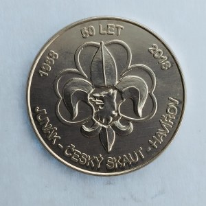 Česká republika / AR medaile 50 let 1968 - 2018, Junák - Český skaut - Havířov, 24.7 mm, 6.38 g, Ag 925...
