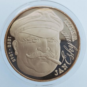 Česká republika / AR medaile Jan Eskymo Welzl, 2003, hlava polárníka, opis / polárník přeskakuje kry, mincovna Jablonec...