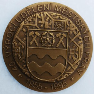 Česká republika / AE medaile 40. výročí udělení městských práv 1955 - 1995 / Havířov město květů, BR...