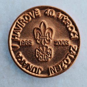 Česká republika / AE medaile k 40. výročí založení Junáka v Havířově, 30.6 mm, 12.81 g,