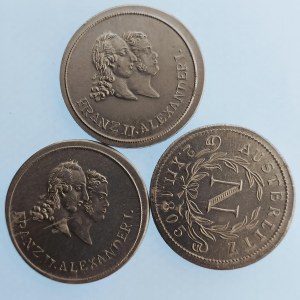 Česká republika / Al medaile 3 ks Napoleon, sig. Soušek Al, 3 ks