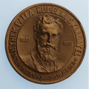 ČSR / AE medaile Hynek Palla, hudební skladatel 1837 - 1937, poprsí čelně a opis / nehynoucí památce I...