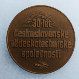 ČSSR / AE medaile k 30. výročí vzniku ČSVTS, dekret, etue, BR,