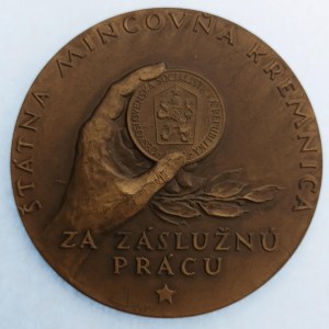 ČSSR / AE medaile Za záslužnú prácu, státní podnik Kremnica, bez etue,