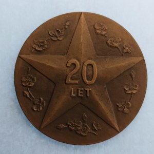 ČSSR / AE pamětní medaile k 20. výročí založení města Havířova, 69 g, 60 mm, poškoz. etue, BR...