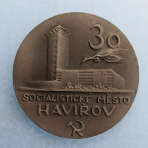 ČSSR / AE pamětní medaile k 30. výročí založení města Havířova, 90 g, 60 mm, etue, postř. BR...