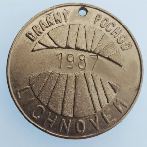 ČSSR / Medaile  Branný pochod Lichnovem 1987, Al,