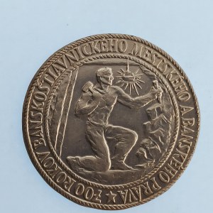 Slovensko / AR medaile 700 let Banskoštiavnického městského a báňského práva, 4.51 g,  punc, kapsle, Ag 987...