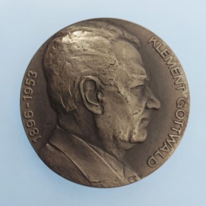 Presidenti / AE medaile Klement Gottwald 1896 - 1953, Vítkovice, Ø 65 mm, postříbřená, orig. etue...