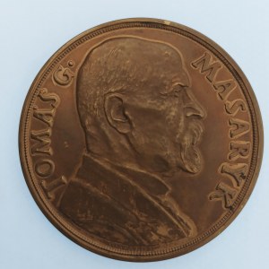 Presidenti / AE medaile T.G.M. 1935 k 85 naroz., sig. Španiel, Ø 60 mm, Br,