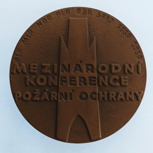 Hasiči / AE medaile 1967 Praha - mezinárodní konference požární ochrany, BLP, MLR, NDR, PLR, RSR, SFRJ, SSSR, ČSSR...