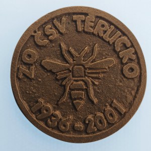 Včelařské / AE včelařská medaile, 65 let ZO ČSV TÉRLICKO 1936-2001,