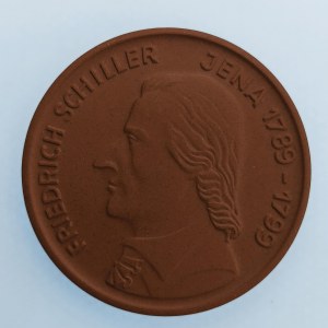 Německo / Friedrich Schiller Jena 1759 - 1799, hlava zleva / Gadenkstäte Universität Jena...