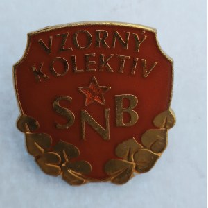 ČSSR / Odz. Vzorný kolektiv SNB, zlatý, šroub,