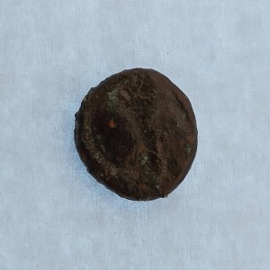 Řecko - Thrakie, Messembria 450-350 př.nl, helmice zepředu / META ve čtvrceném kole, 1.35 g,