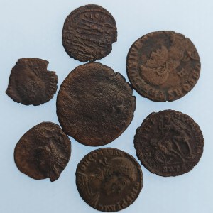 Řím - císařství / Konvolut 7 ks blíže neurčených mincí, 4. stol.?, 7 ks