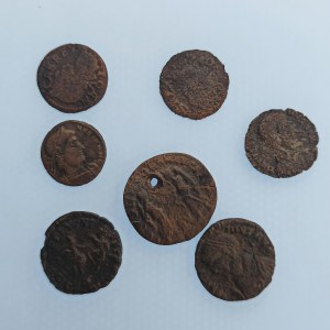 Konvolut celkem 7 ks mincí, 5 ks blíže neurčené 4. stol.?, 2 ks boratinky  	Jan II Kazimír (1648–1668)...