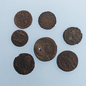 Konvolut celkem 7 ks mincí, 5 ks blíže neurčené 4. stol.?, 2 ks boratinky  	Jan II Kazimír (1648–1668)...