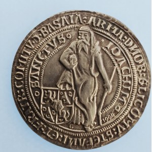 Sběratelské kopie / Šlikův tolar 1520/1994, replika mincovny Jablonec, Sig. BIJ, lehce pat., 25,6g, Ø 41,8 mm, Ag 999...