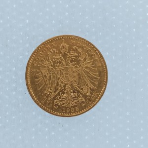 František Josef I. [1848 - 1916] / 10 Koruna 1905 b.z., dr. rys, Au,