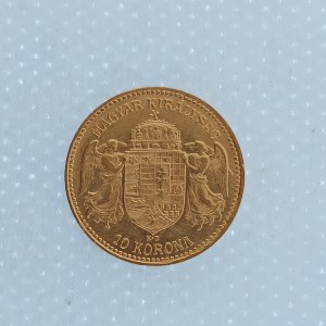 František Josef I. [1848 - 1916] / 10 Koruna 1907 KB, vl. rys. lupou, dr. hry, Au,