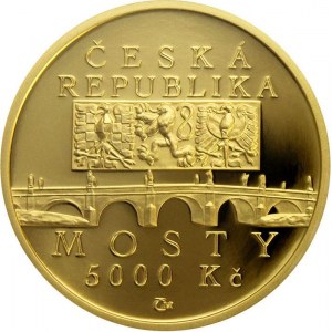 ČR [1993 - ...] / 5.000 Kč Barokní most v Náměšti nad Oslavou 2012 Proof, Au,