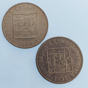 Období 1918-1938 / 10 Kč 1930, 31, Ag, 2 ks