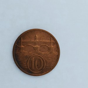 Období 1918-1938 / 10 Haléř 1935, Cu,