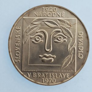 Období 1945-1990 / 25 Kčs 1970 Slovenské národné divadlo, Ag,