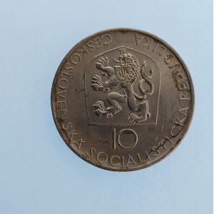 Období 1945-1990 / 10 Kčs 1968 Národní divadlo v Praze, skvrnky, Ag,