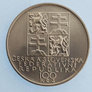 ČSFR [1990 - 1993] / 100 Kčs 1991 A. Dvořák, Ag,