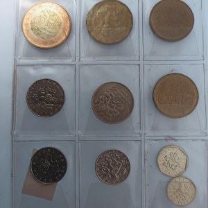 Období od 1993 / Sada oběžných mincí 1993 v neorig. balení, 10, 20, 50 h, 1, 2, 5, 20, 50 Kc, 10 Kčs Masaryk a Štefánik...