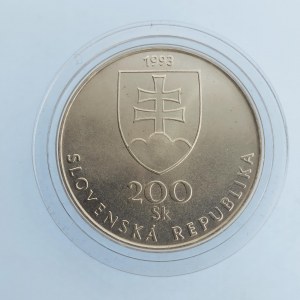 200 SK 1993 150. výročí spisovné slovenštiny, kapsle, Ag,