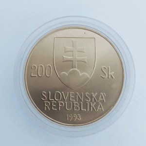 200 SK 1993 Ján Kolár, kapsle, Ag,