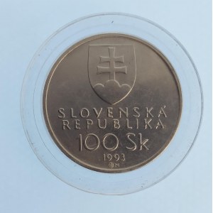 100 SK 1993 Vznik Slovenské republiky, kapsle, Ag,