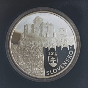 20 euro 2012 Trenčín pamiatková rezervácia v krabičce s certifikátem., Ag,