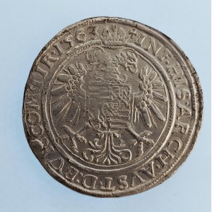 Ferdinand I. [1526 - 1564] / Zlatník (60 Krejcar) 1563 Hall, Mor.221, 24.39 g, hrana, st. po ouš., RR, Ag...