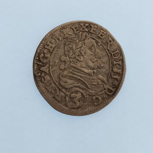 Ferdinand II. [1619 - 1637] / 3 Krejcar 1629 Graz, patina, Ag,
