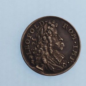 Leopold I. [1657 - 1705] / Korunovační žeton b.l., na korunovaci 1658 ve Frankfurtu, 16 mm, 1. 68 g, Ag...