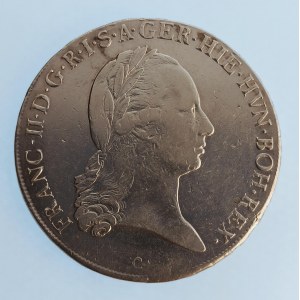 František I. Rakouský [1792 - 1835] / 1 Tolar 1796 C, Praha, nep. just., Ag,