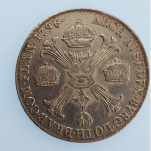 František I. Rakouský [1792 - 1835] / 1 Tolar 1796 M, křížový, 40 mm, 29,4g, Ag,