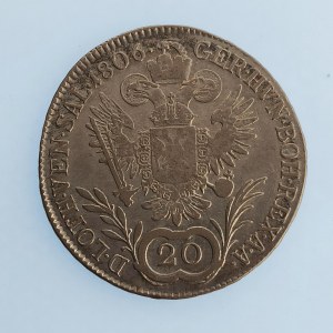 František I. Rakouský [1792 - 1835] / 20 Krejcar 1806 A, říšská koruna, Ag,