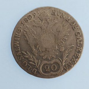 František I. Rakouský [1792 - 1835] / 20 Krejcar 1809 C, Ag,