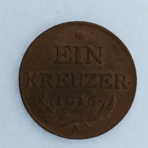 František I. Rakouský [1792 - 1835] / 1 Krejcar 1816 A, Cu,