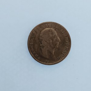 František I. Rakouský [1792 - 1835] / Lombardsko a Benátsko / 1/4 Lira 1822  V, stopa po oušku, Ag...