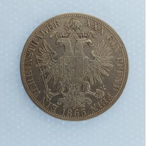 Rakouská konvenční a spolková měna / 1 Spolkový Tolar 1865 E, Ag,