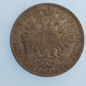 Rakouská konvenční a spolková měna / 1 Zlatník 1859 A bez tečky, Ag,